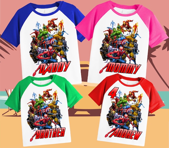Personalized avengers hotsell t shirt