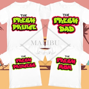 The Fresh Prince, Princess T Shirt Custom Birthday Girl Tshirt Unisex Kids Matching Family Shirts.