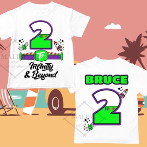 Personalized Buzz lightyear birthday shirt T Shirt Custom Birthday Tshirt Unisex Kids Matching Family Shirts.
