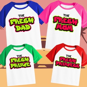 Custom Fresh Prince Tshirt, fresh Uncle tshirt, fresh princess, Family Personalized Shirt Birthday Custom Tshirt Unisex Kids  Raglan Tee