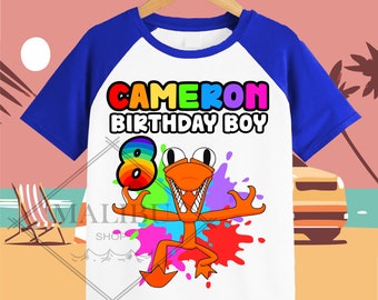 Rainbow Friends Orange Family Gift Personalized Shirt Birthday 