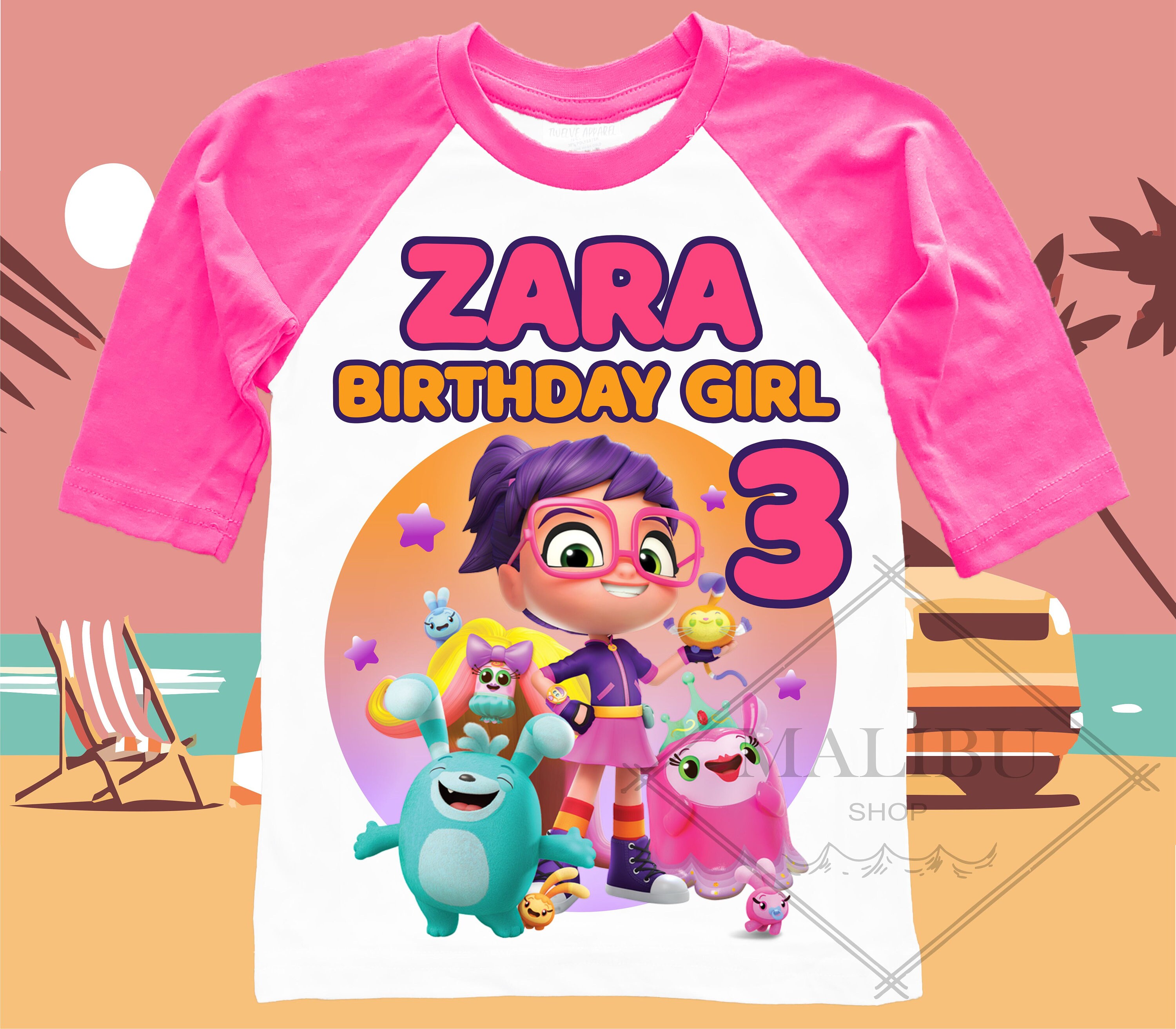 Abby Hatcher Family Personalized Shirt Birthday Custom Tshirt Unisex Kids Birthday Girl Birthday Boy Raglan Tee