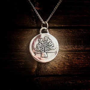 The Tree Nazca Lines Pendant // 999 Fine Silver Peru Necklace // Handcrafted Fryfogle Necklace // Wax Seal Stamp Peruvian