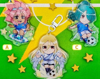 IE Inazuma Eleven/ The Super Eleven insp Acrylic keychain / keychain 3.15&quot; / 8 cm glitter