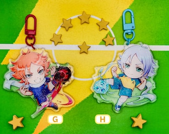 IE Inazuma Eleven/ The Super Eleven insp Acrylic keychain / keychain 3.15&quot; / 8 cm glitter