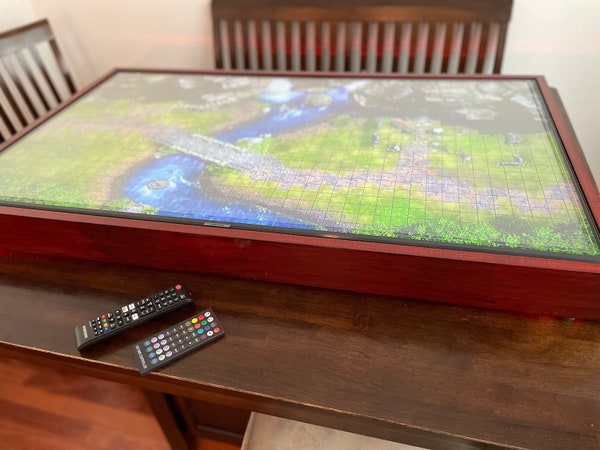 8 Player Oak Board Game Table With Lights and Outlets. - Etsy Canada