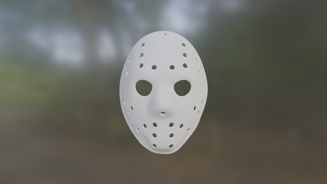 Hockey Mask 3D Model STL for 3D Printing Inspired by Etsy