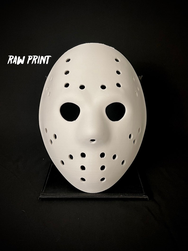 Blank Hockey Mask 3D Print Jason's Mask From Friday Etsy