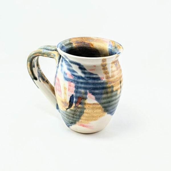 Mug multicoloured handmade ceramic vintage mug 90s aesthetic gift for woman