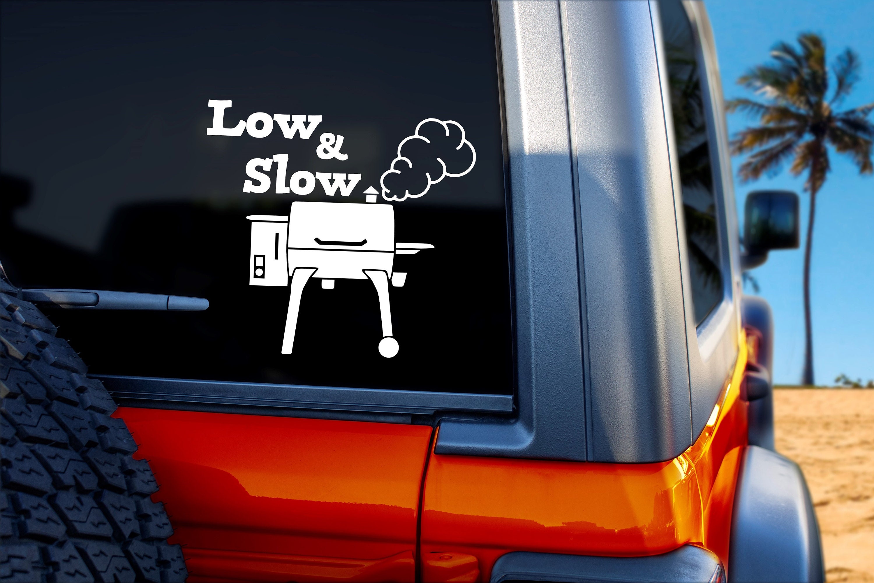 Smoker Decal Low and Slow Pellet Grill Vinyl Sticker for Etsy