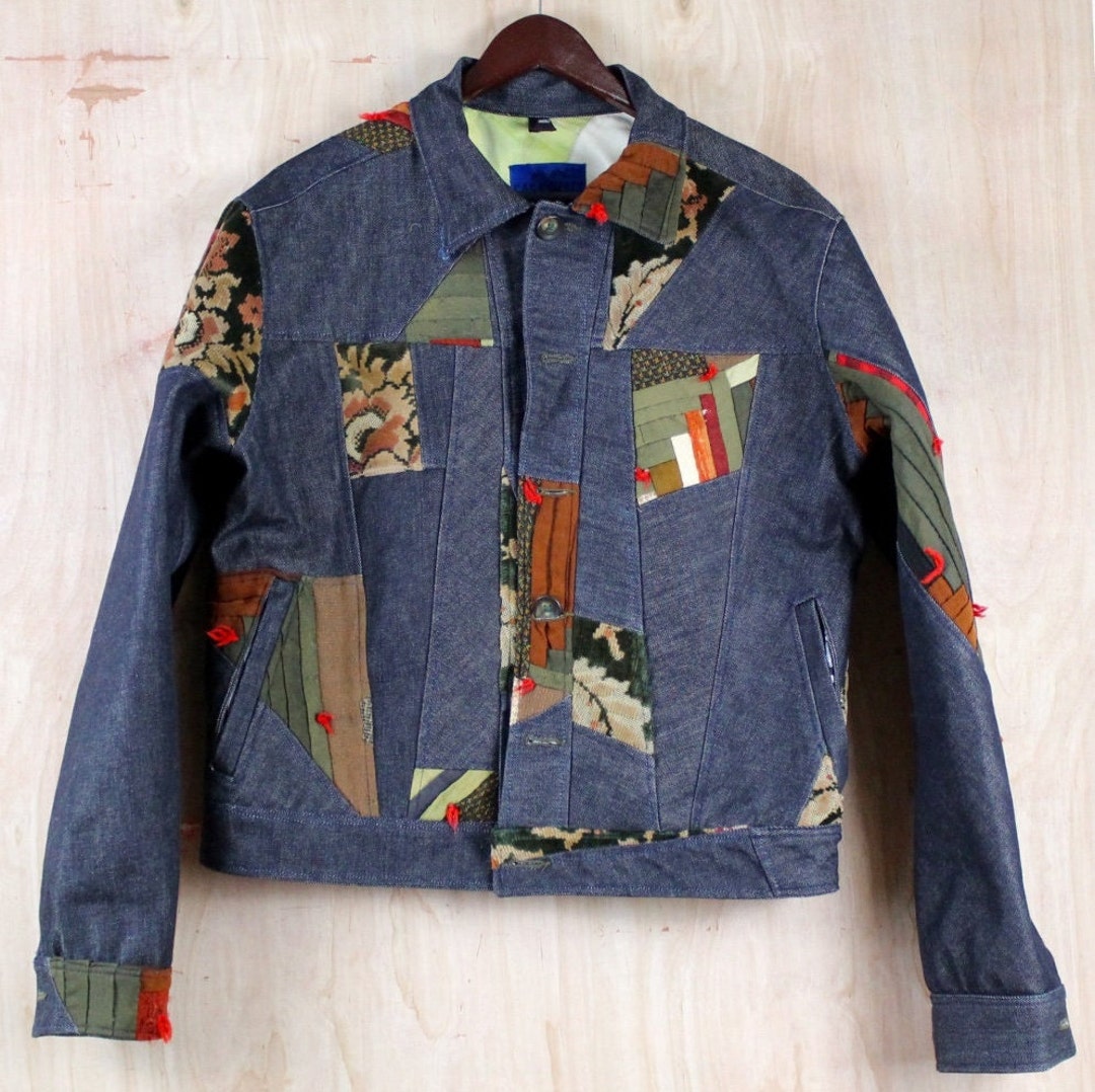 OOAK Vintage Patchwork Quilt Jacket Etsy
