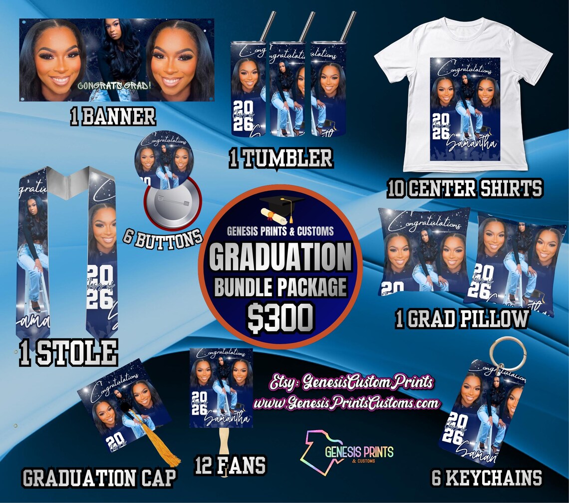 Graduation Bundle Graduation Bundle 2026 | Custom Grad Party Set | Shirts, Tumbler ...