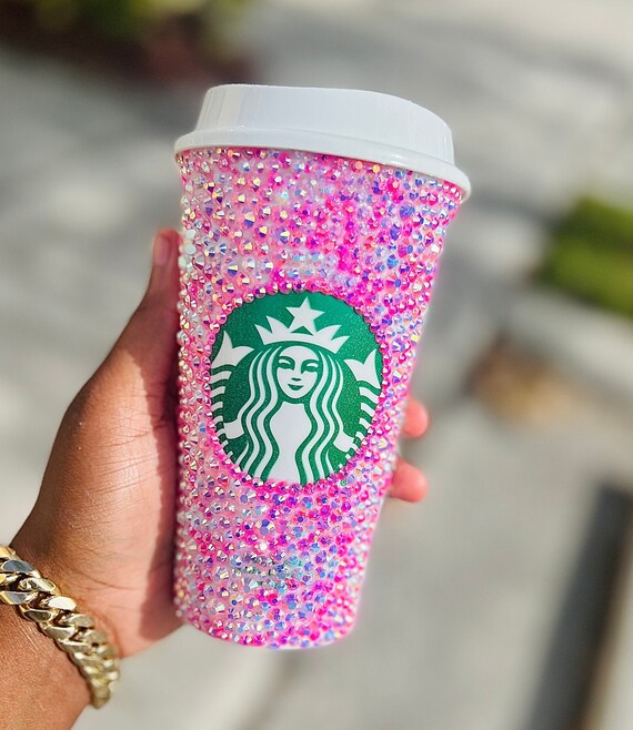 Bling hot pink Starbucks rhinestone cup agrohort.ipb.ac.id