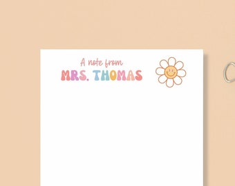 Personalized Teacher Notepad - Custom Gift for Teacher Appreciation Week or End of Year - Teacher Notepad with Name - Teacher Gift Idea