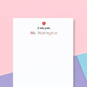 Personalized Teacher Notepad Custom Teacher Gift Ideas Teacher Appreciation Week Back to School Gift Unique Teacher Gift Ideas Personalized
