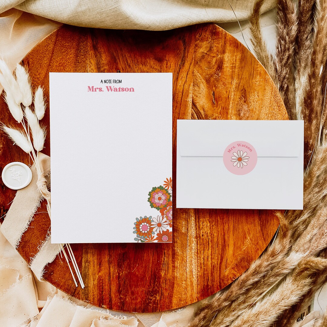 Personalized Teacher Notepad Gift Set Custom Notepad With Name Etsy