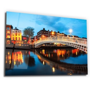 Ha&#39;penny Bridge - Landscape Wall Art -Tempered Glass Wall Art - Interior Design Ideas - Wall Decors - Home & Office Decoration