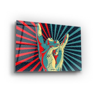 Time for Metal - Glass Wall Art -Housewarming Gift - Interior Design Ideas - Home & Office Decoration