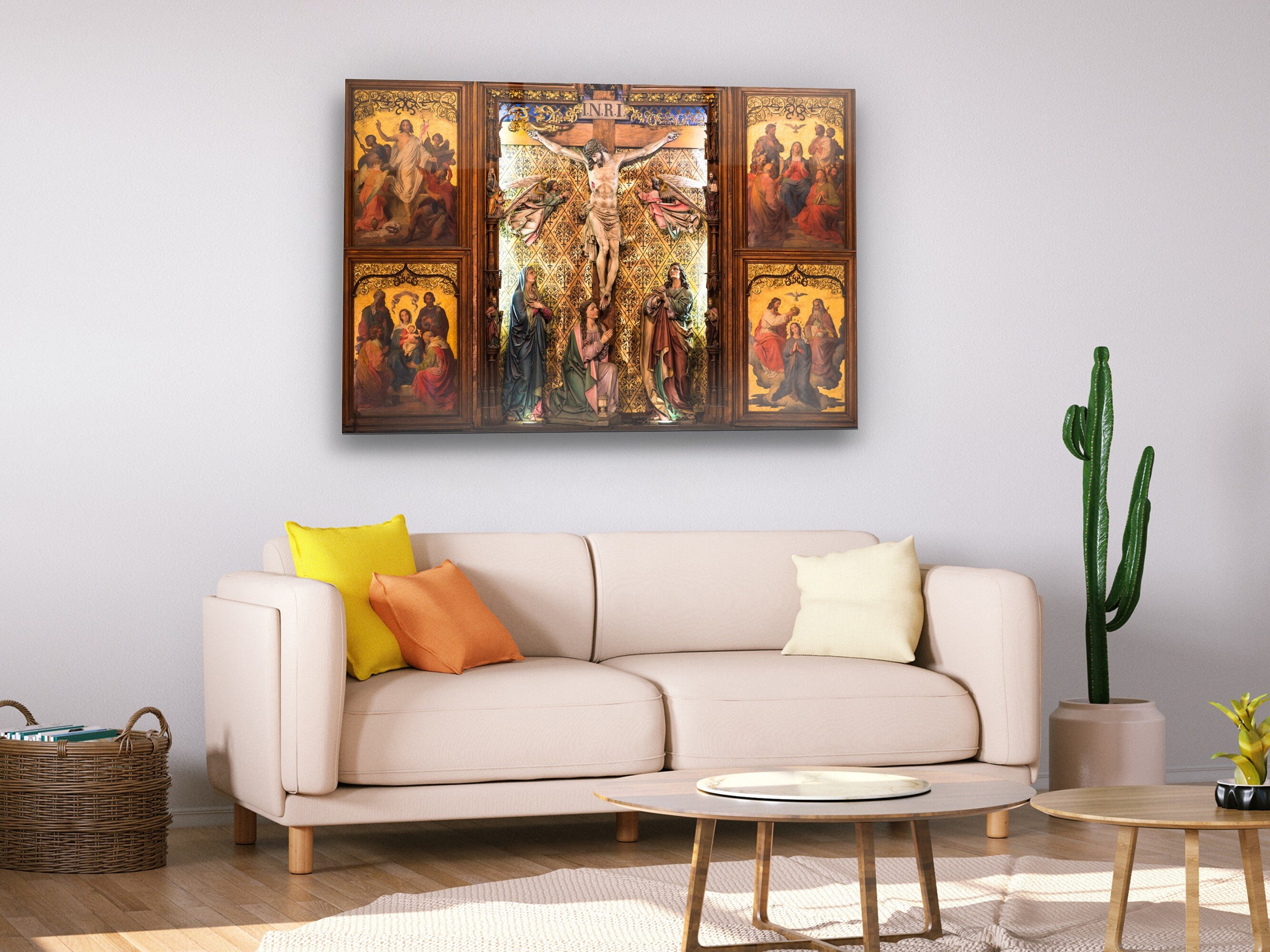 Jesus Christ Glass Wall Art Home Decoration House Warming Gift Interior