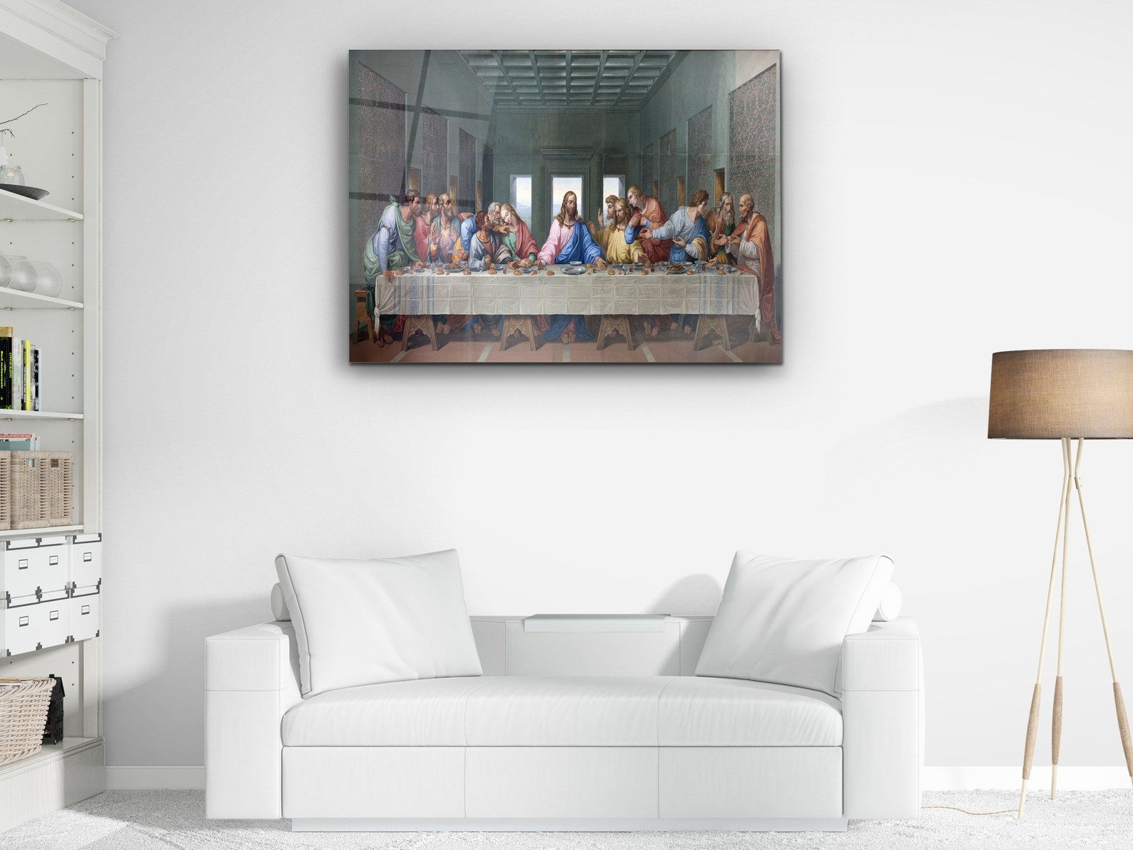 The Last Supper Glass Wall Art Etsy