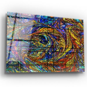 UV Printing Glass Wall Art: Colorful Abstract Home Decor