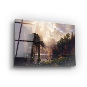 AT-AT Walker Glass Wall Art: Sci-Fi Home Decor