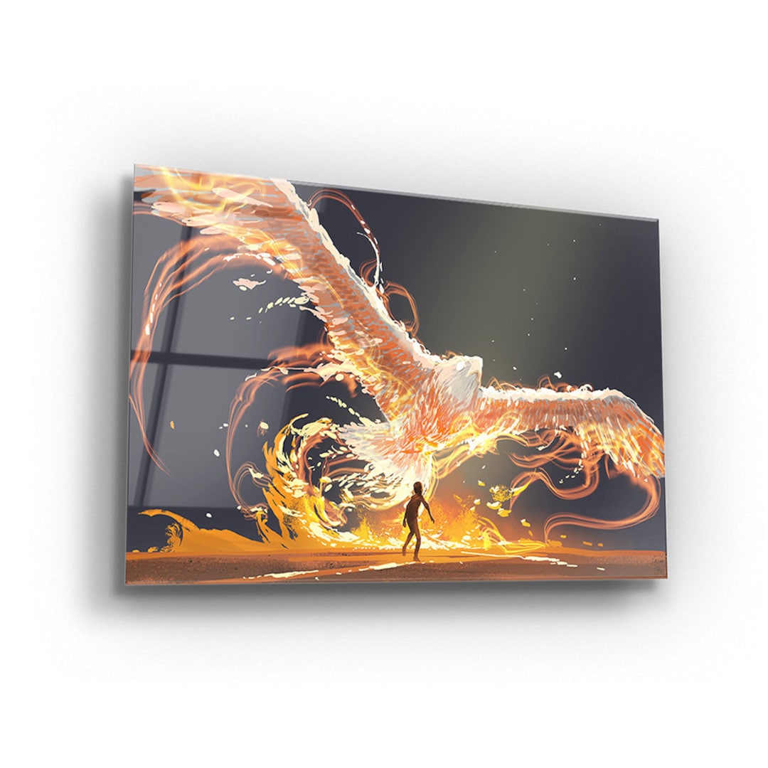 Rise of Phoenix - Glass Wall Art - Etsy