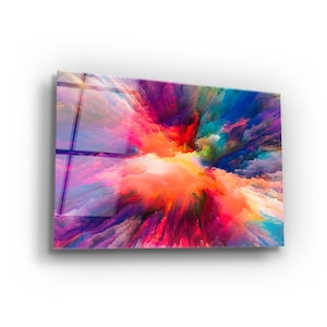 Kraft der Farben -Glasdruck Wandkunst - Glasdruck Wandkunst -