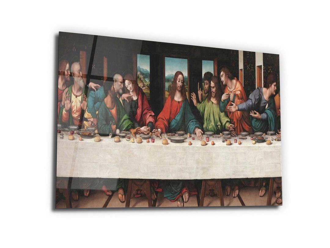 The Last Supper Glass Wall Art 2nd Edition Etsy