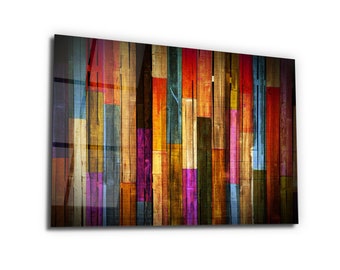 Colorful Woods -Glass Printing Wall Art - Glass Wall Art -