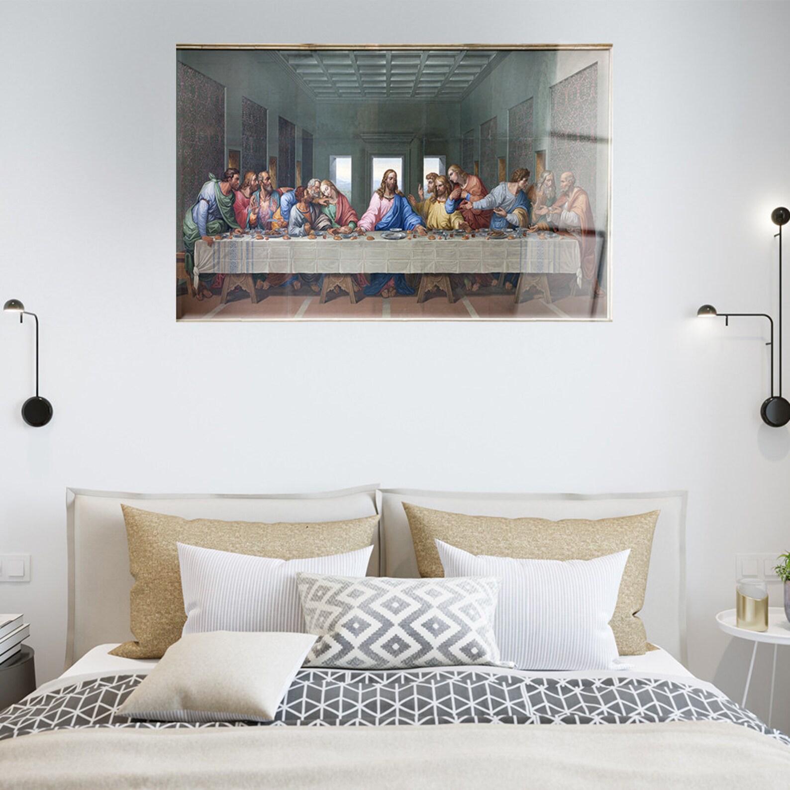 The Last Supper Glass Wall Art Etsy