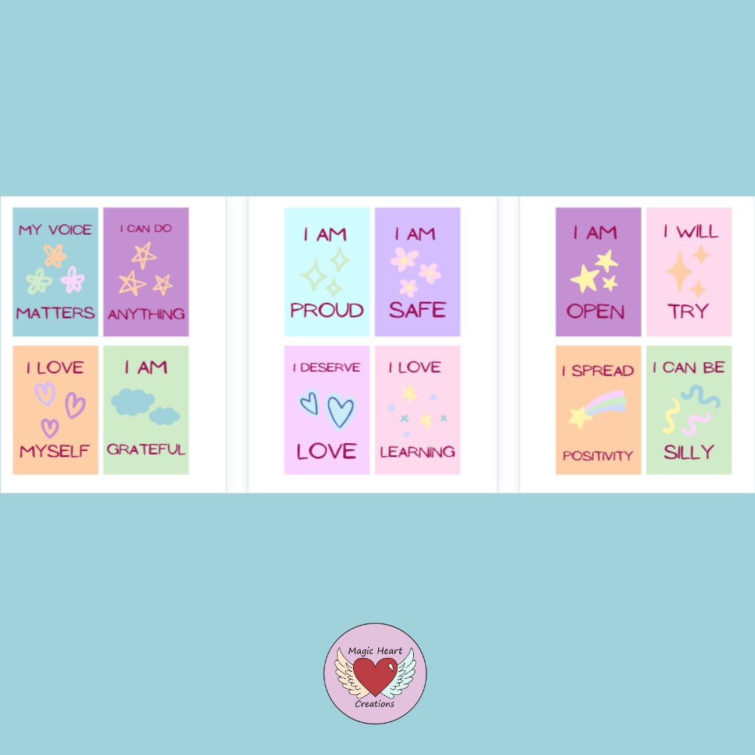Positive Affirmations for Kids Printable Digital Download Etsy