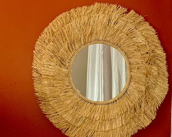 Raffia mirror