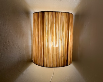 Raffia wall light lampshade rattan light fixture