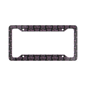 Bunny Latin Trap Black License Plate Frame