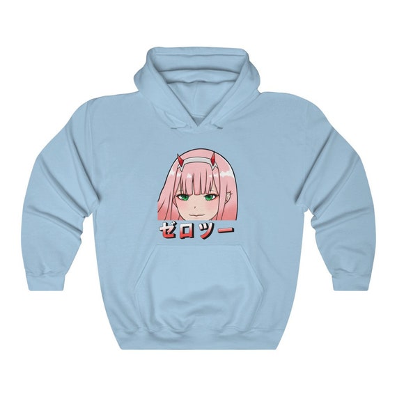 Pink Hair Anime Devil Girl Unisex Hooded Sweatshirt - Etsy