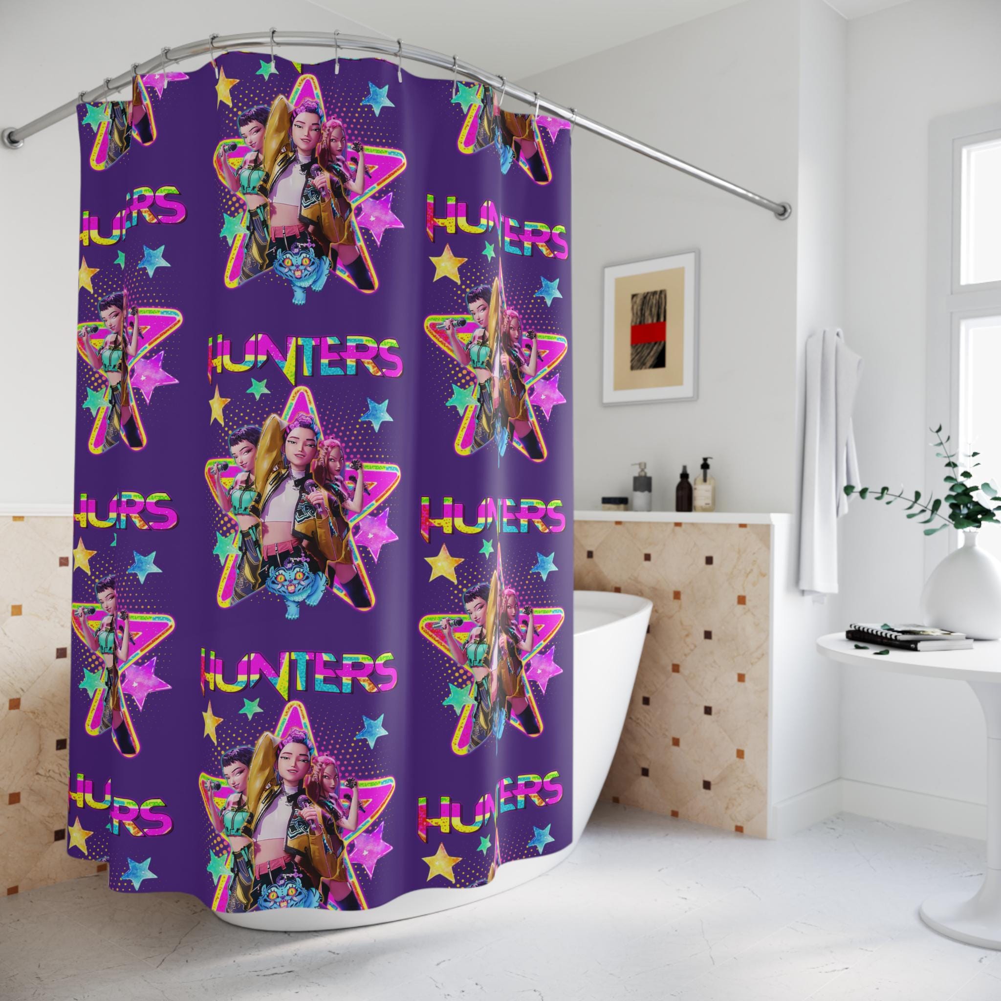 Kpop Kids Shower Curtain Perfect for Teen Bedrooms, Bathroom