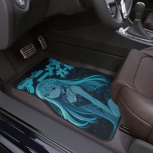 Anime Waifu Car Floor Mat 1 PC- Stylish Vehicle Accessory, Perfect for Gifts, Car Enthusiasts, Anime Waifu Car Girl JDM Car Decor