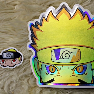 Anime Ninja Boy Peeker Holographic Sticker Bundle
