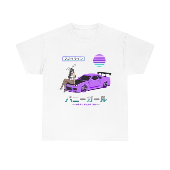 Anime Girl Next To a Car Essential T-Shirt for Sale by rubster21