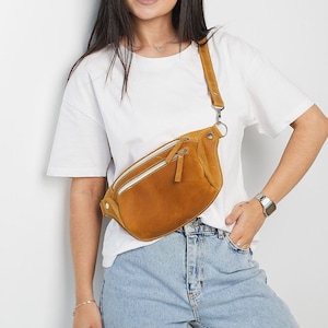 Women Fanny Pack, Belt Bag, Leather Fanny Pack, Minimalist Bag, Hip Bags, Genuine Leather Fanny Pack, Adjustable Leather Fanny Pack,Gifts