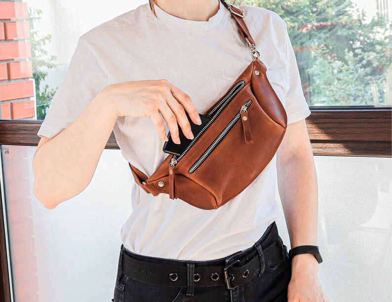Women Fanny Pack Belt Bag Leather Fanny Pack Minimalist Etsy