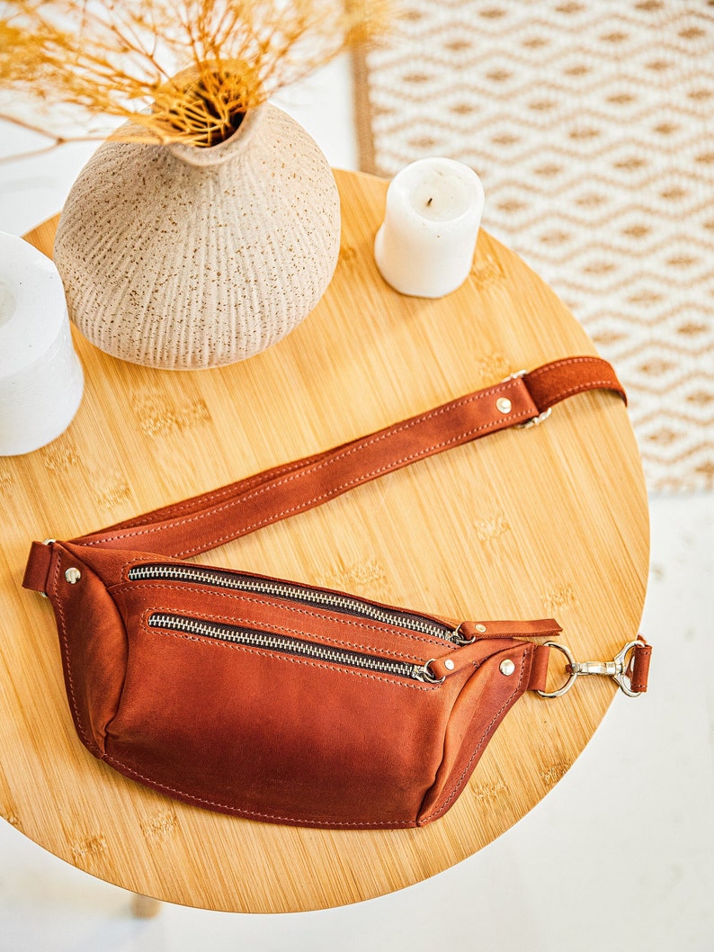 Personalized Leather Fanny Pack for Women Leather Hip Bag Etsy