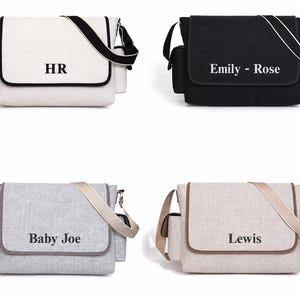 Personalisierte Babytasche aus Canvas, Wickeltasche, Kinderwagentasche, Windeltasche, Krankenhaustasche, Geschenk zur Geburt, Tragetasche mit Initialen, Geschenk zur Babyparty