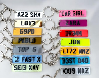 4D Personalised Number Plate Keyring | Car Accessories | Number Plate Keychain