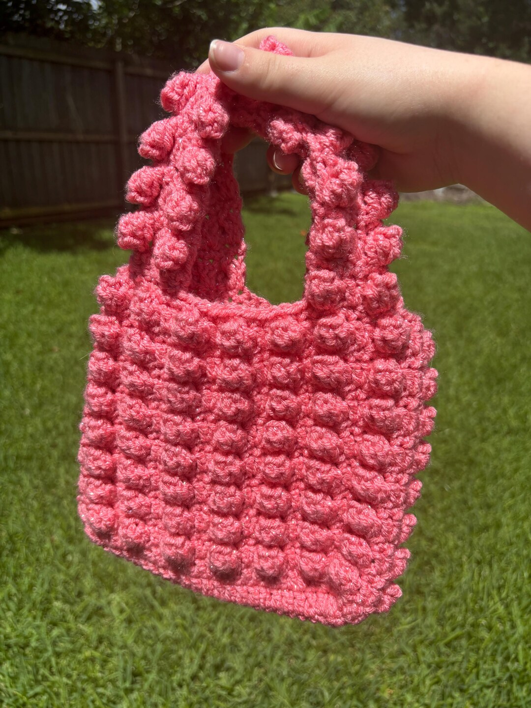 Pink Thread Handbag Pink Sparkle Handbag - Etsy