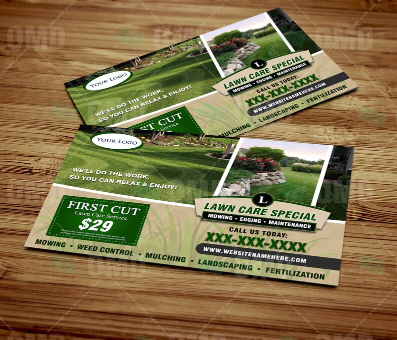 Lawn Care Postcards Personalized Lawn Care Service Custom Postcards