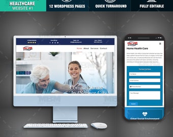 Healthcare Scheduling Website Design | 12 Pages WordPress Website | I Design and Upload | Digital Files Only