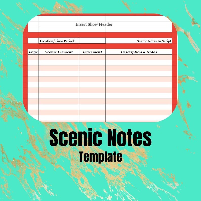 Scenic Notes Template - Etsy