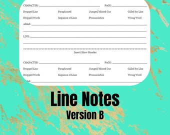 Line Notes Version B Template
